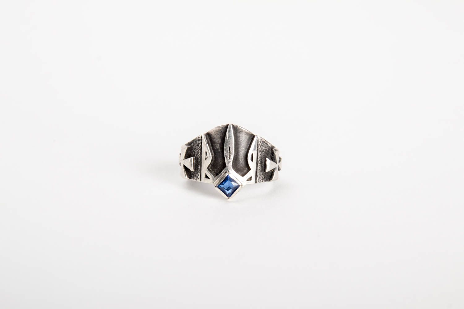 Handmade ring for men designer silver ring unusual gift for men gift ideas photo 4