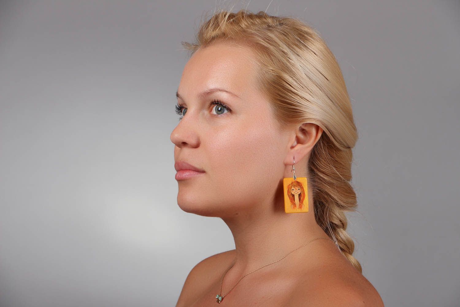 Polymer clay earrings Girl photo 4
