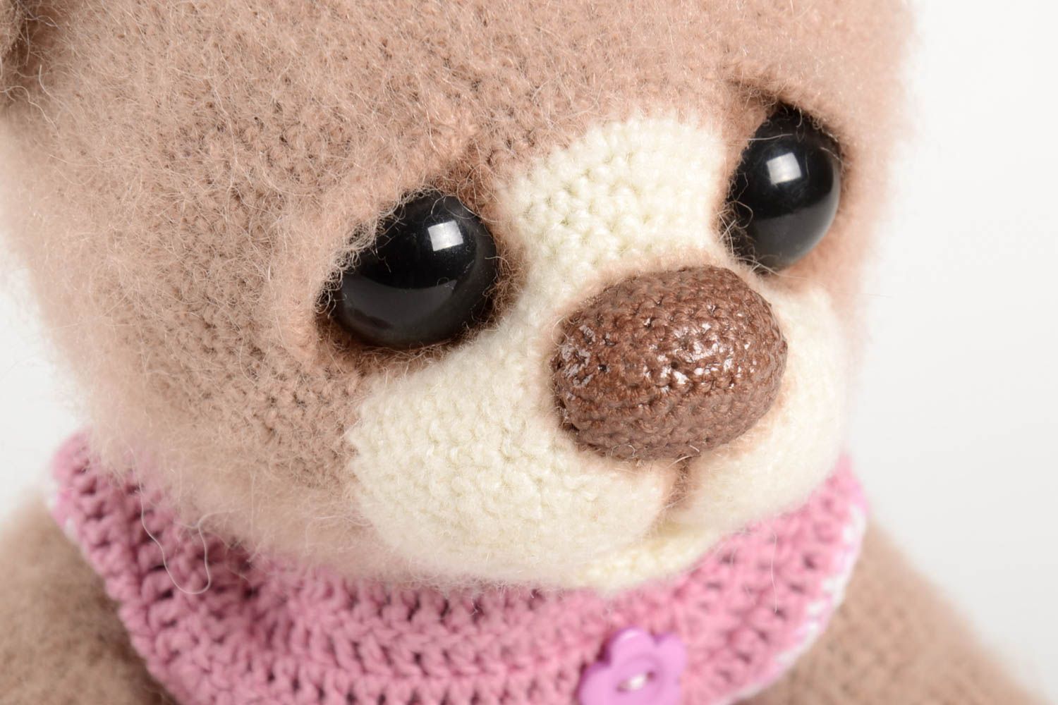 Kuschel Tier handmade Häkel Spielzeug Geburtstag Geschenk Textil Spielzeug Bär foto 5