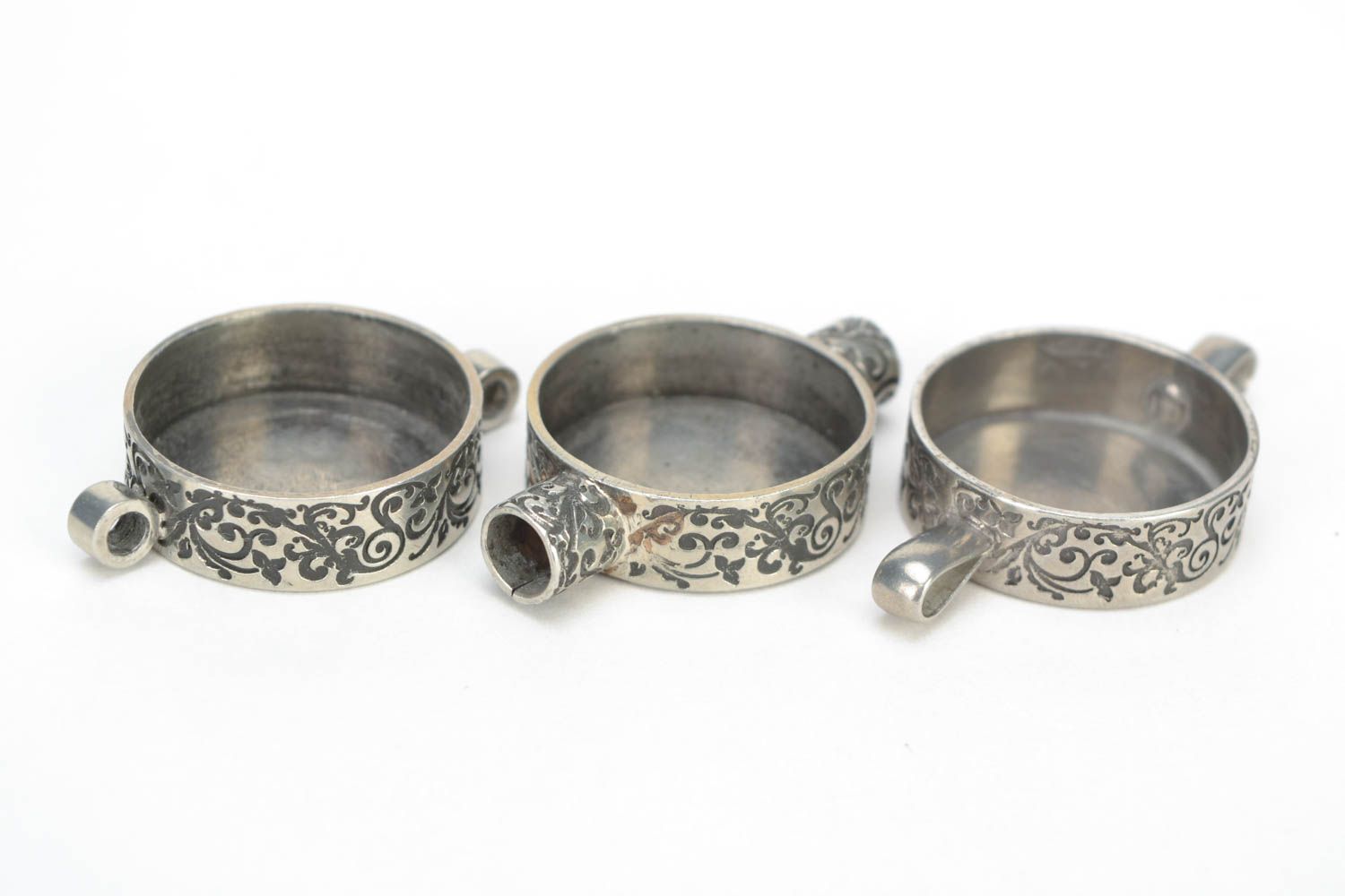 Fourniture métallique pour bracelets 3 pièces faites main en alliage plomb-étain photo 4