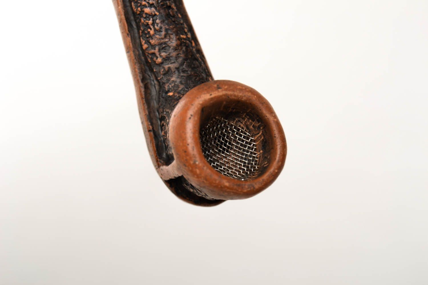 Smoking pipe handmade smoking clay accessory unusual designer present for men photo 3