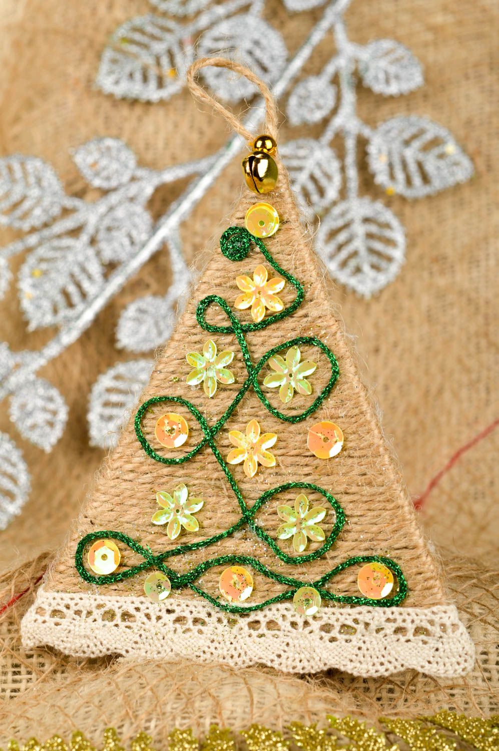 Handmade Christmas tree decoration Christmas tree pendant gift for New Year photo 1