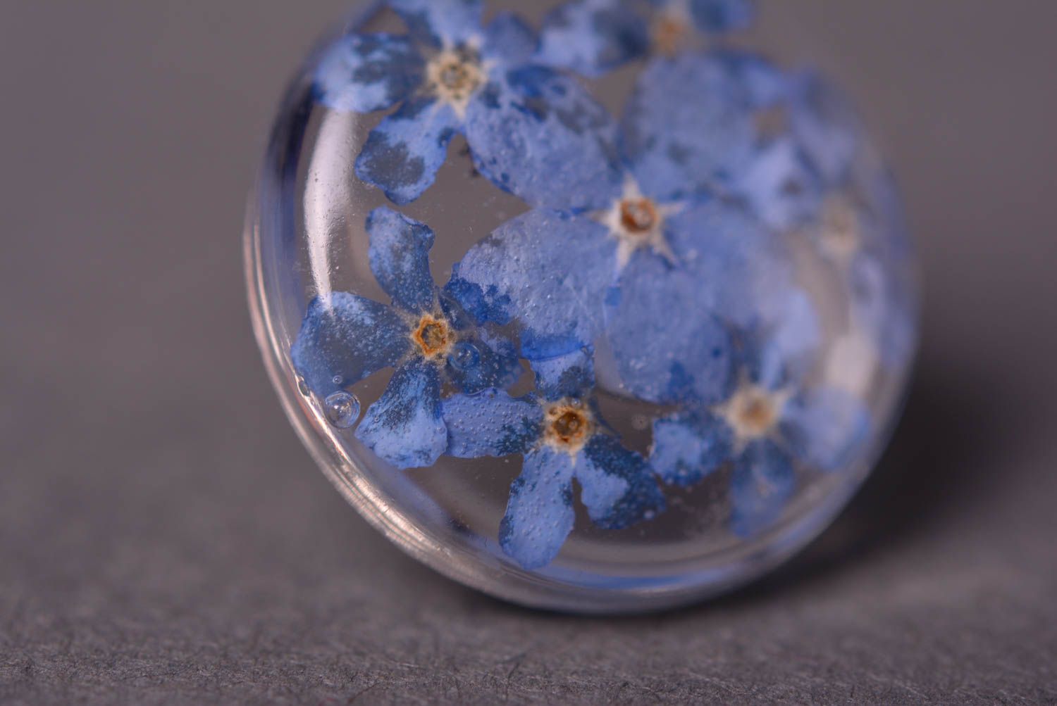 Украшение ручной работы модные серьги голубые красивые серьги незабудки фото 3