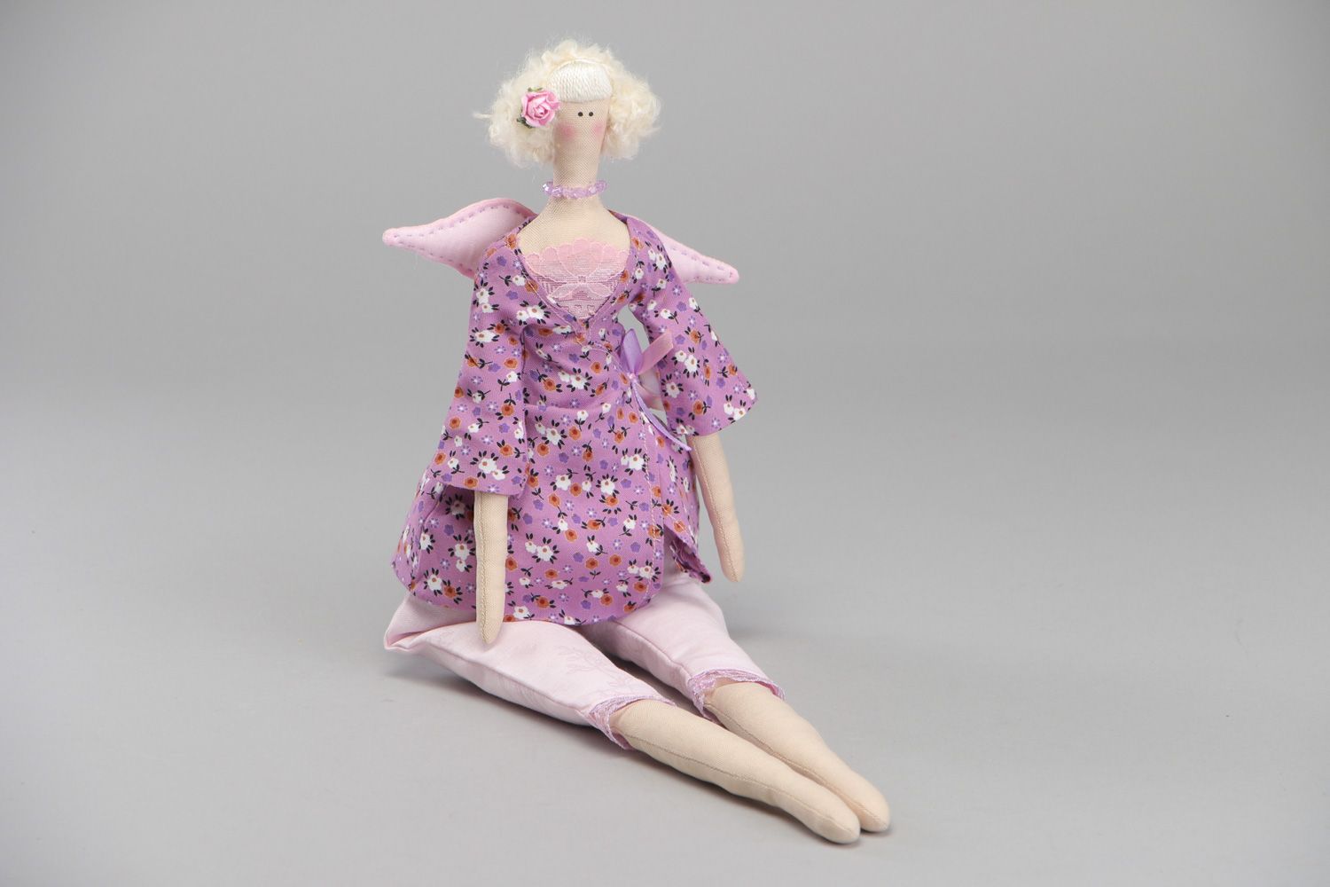 Beautiful handmade fabric doll photo 1