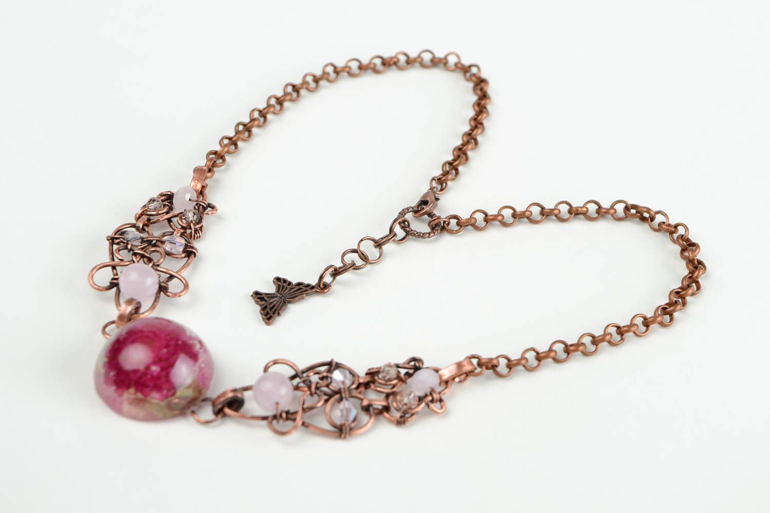 Collier für Frauen handgefertigt Halskette Kupfer originell Frauen Accessoire foto 3