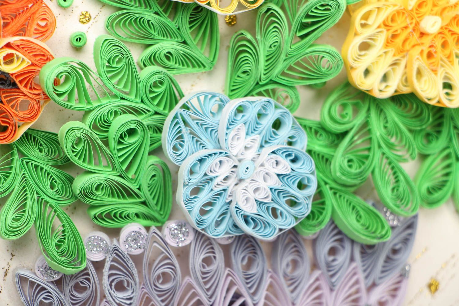 Quilling picture with flowers photo 2