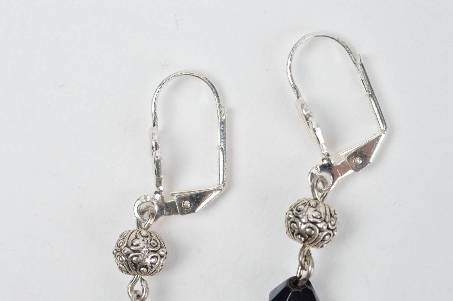 Handmade glass earrings unusual designer present cute accessory earrings photo 4