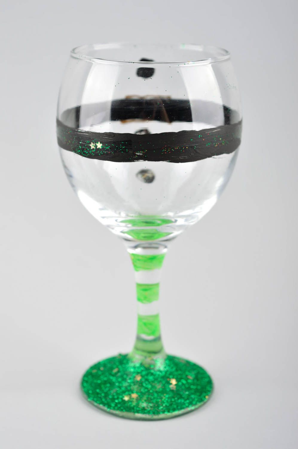 Handmade wine glass 200 ml unusual glass ware table setting stemware ideas photo 3