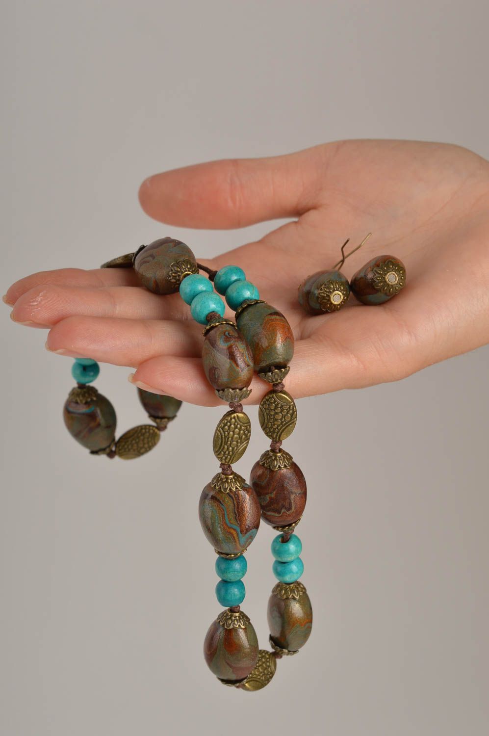 Handmade accessories polymer clay earrings polymer clay bead fashion jewelry photo 2