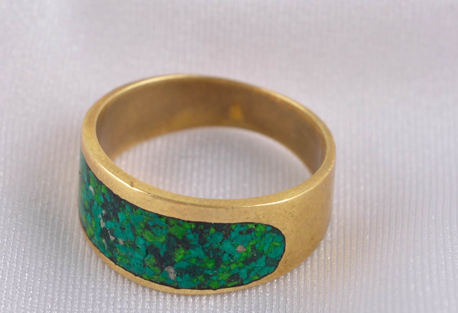 Кольцо ручной работы украшение из латуни модное кольцо с натуральными камнями фото 1