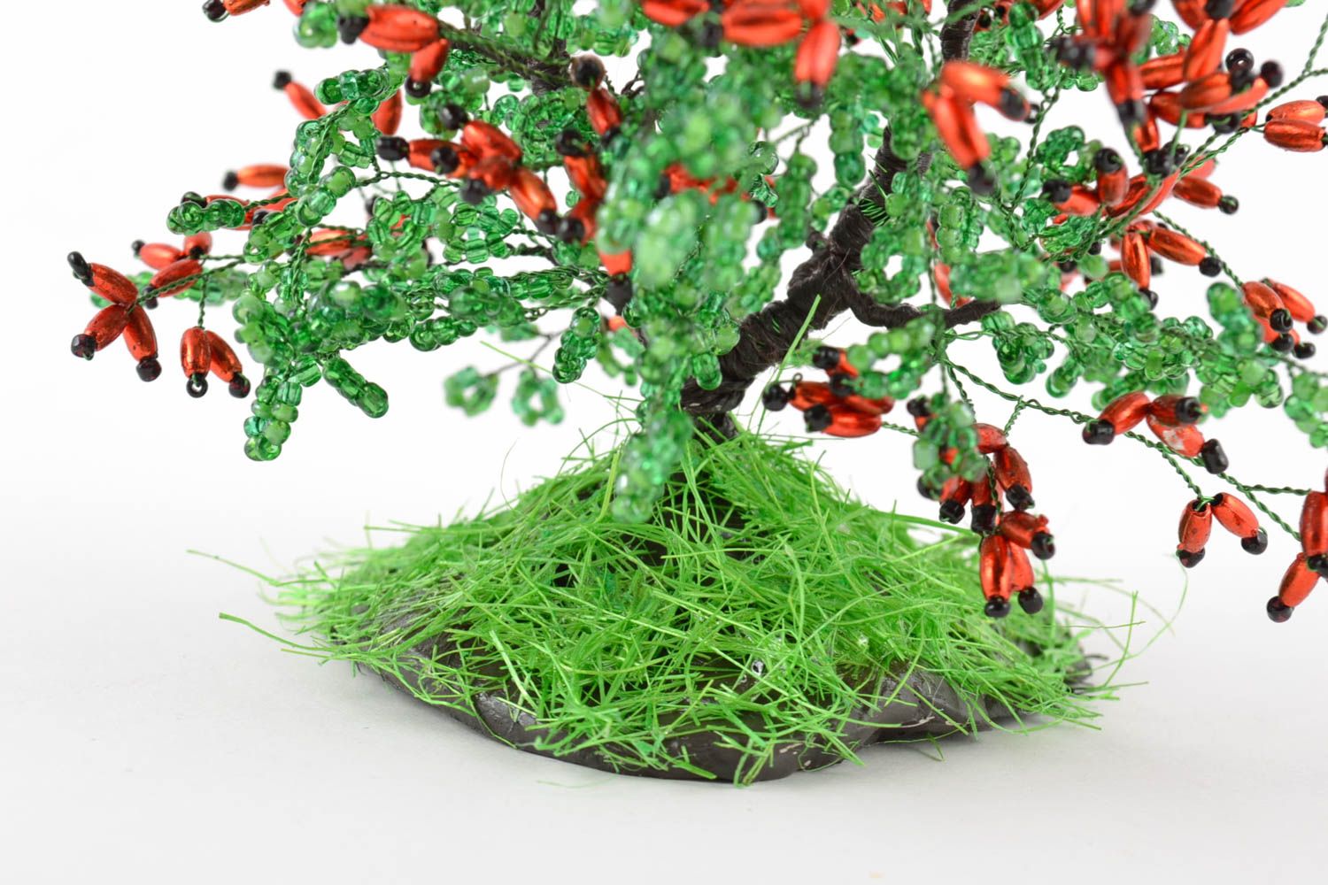 Árbol de abalorios artificial decorativo artesanal Arbusto del bérbero  foto 4