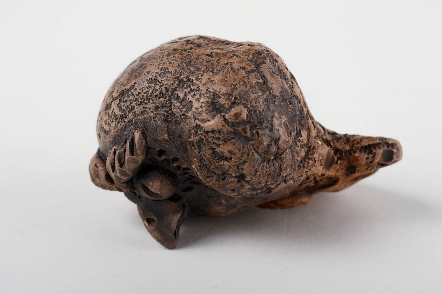 Керамическая свистулька ручной работы свистулька из глины сова глиняная игрушка фото 5