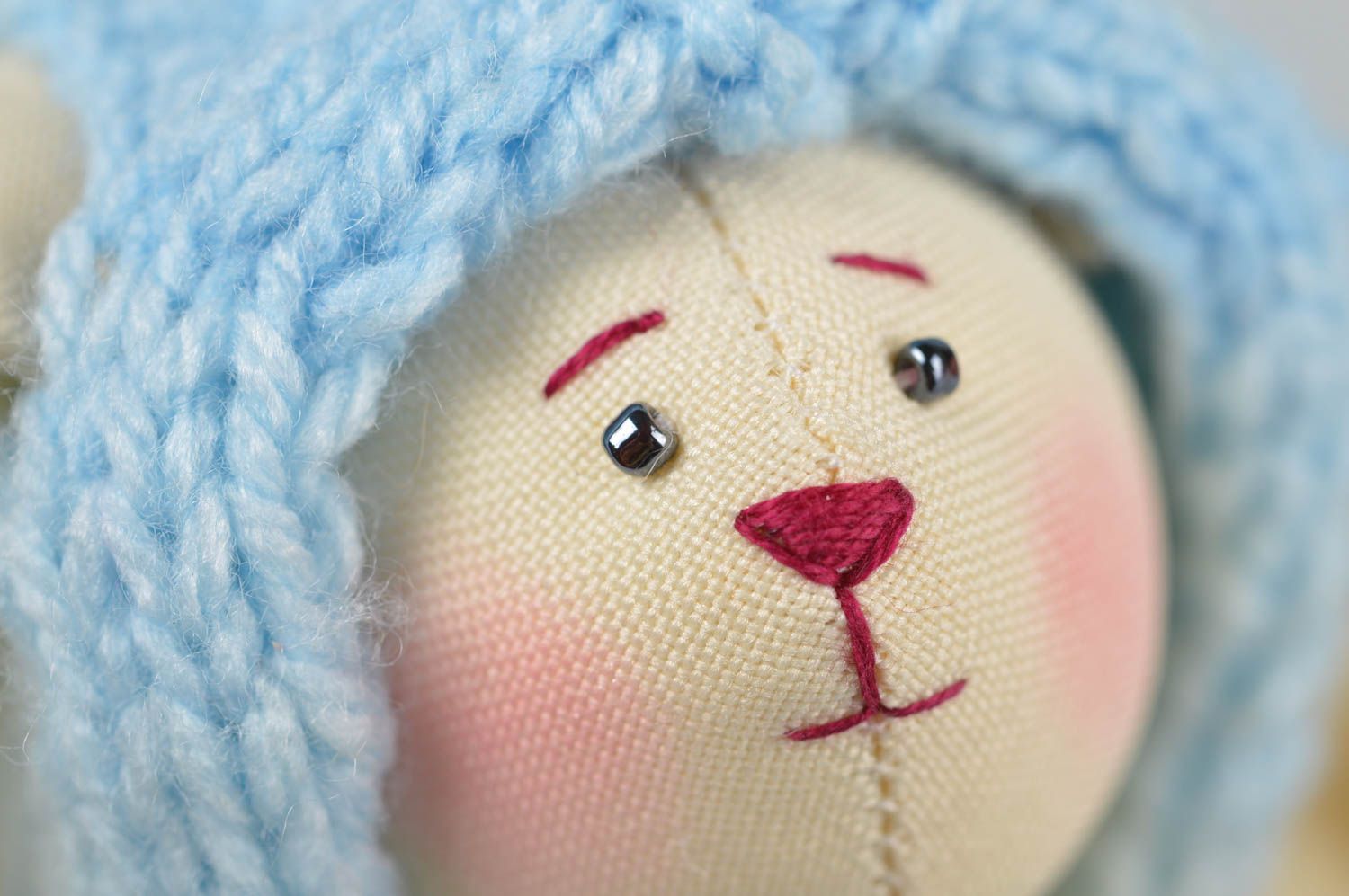 Juguete artesanal de tela de algodón muñeca de peluche regalo original Liebre foto 2