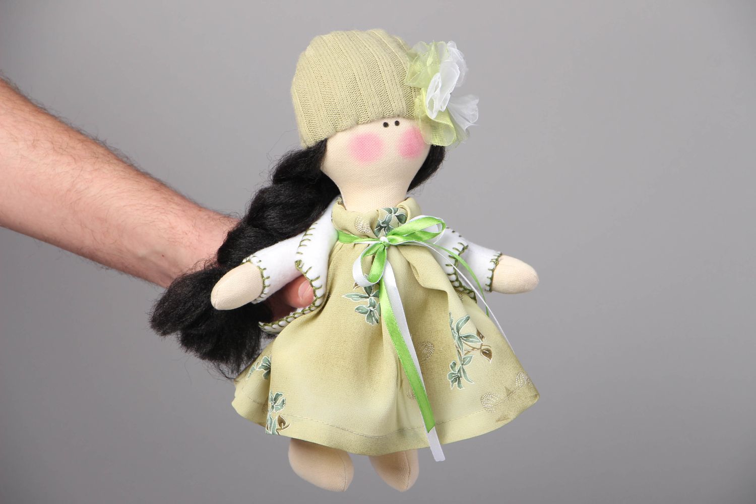 Nice handmade fabric doll photo 4