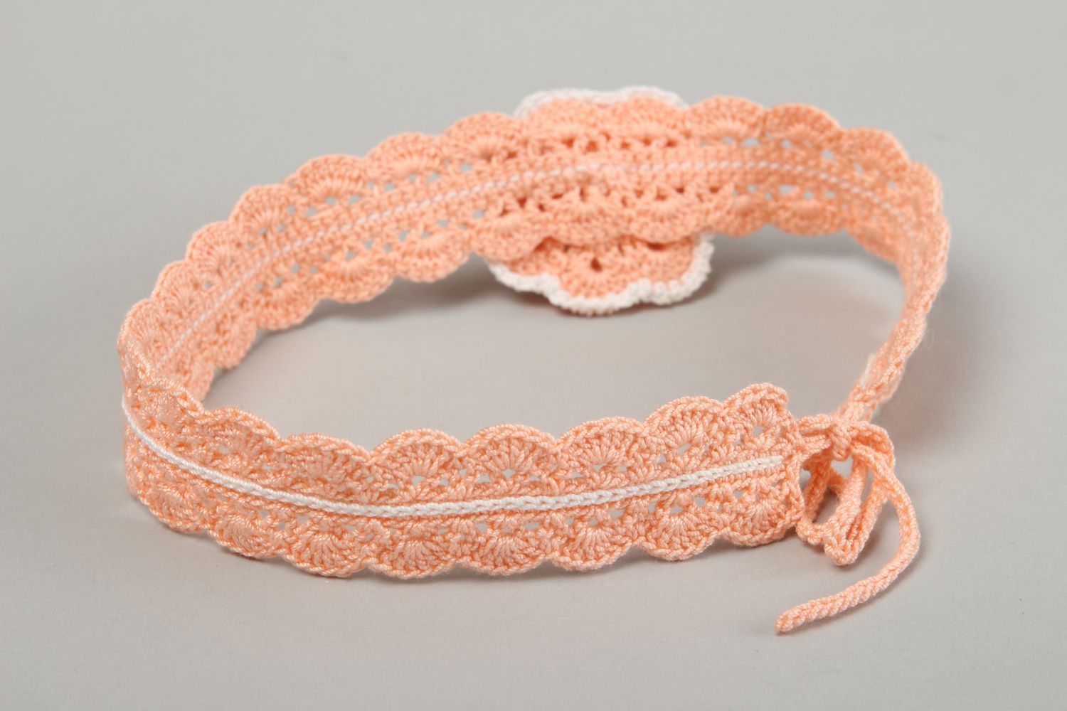 Haarband mit Blumen handgemachter Schmuck Accessoires für Kinder rosa schön foto 4