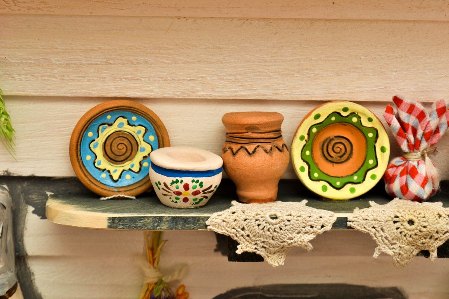 Deko aus Naturmaterialien handgemachte Keramik Geschenk Idee Keramik Wandbild foto 2