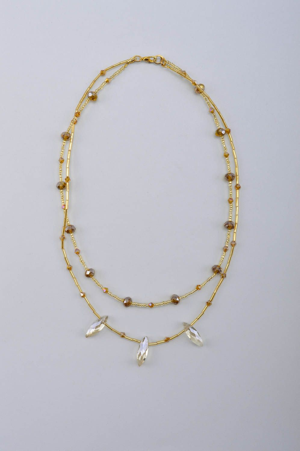 Unusual handmade beaded necklace design artisan jewelry fashion accessories photo 2