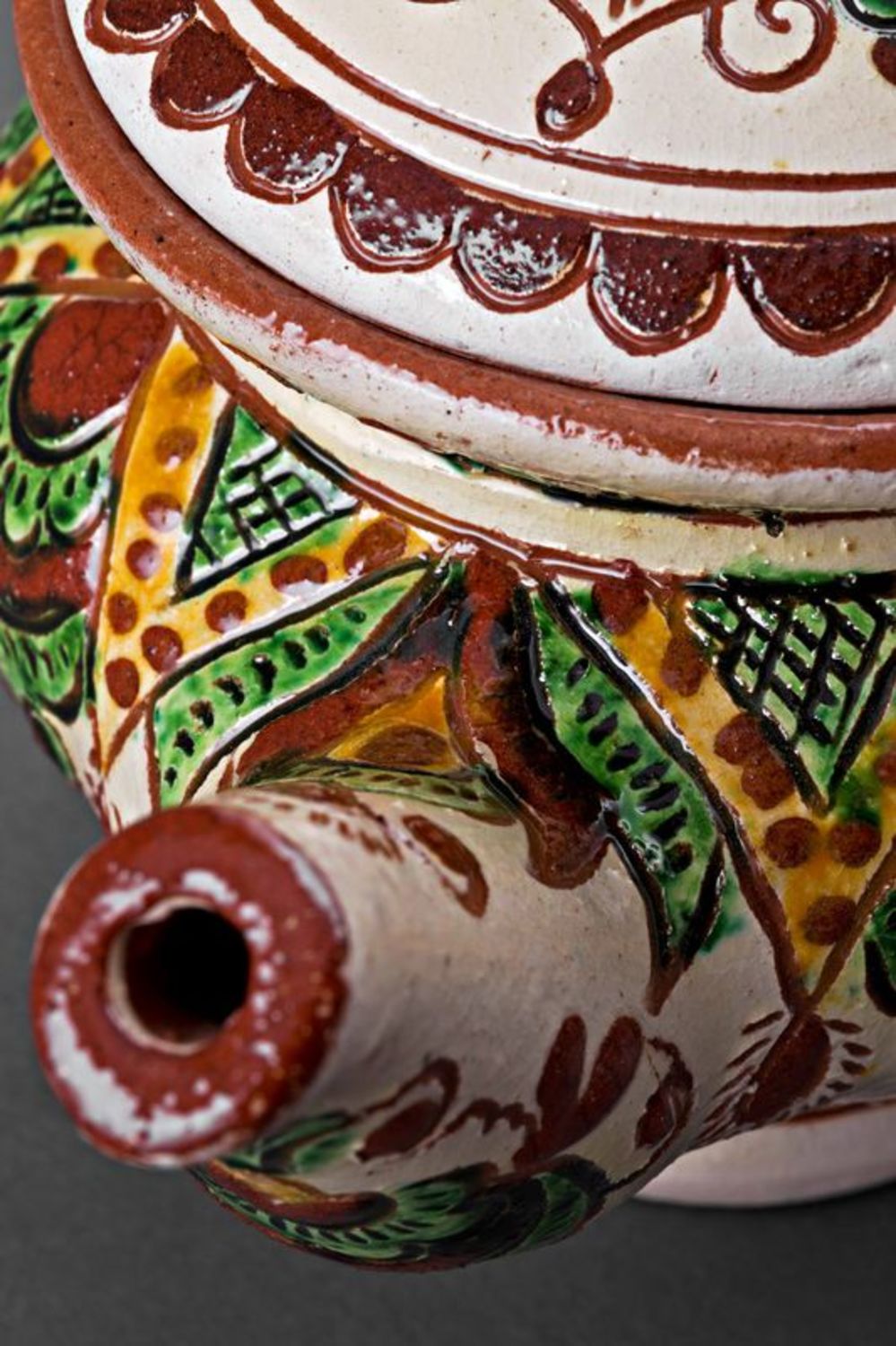 Teiera dipinta decorativa fatta a mano teiera in ceramica teiera di argilla 
 foto 2