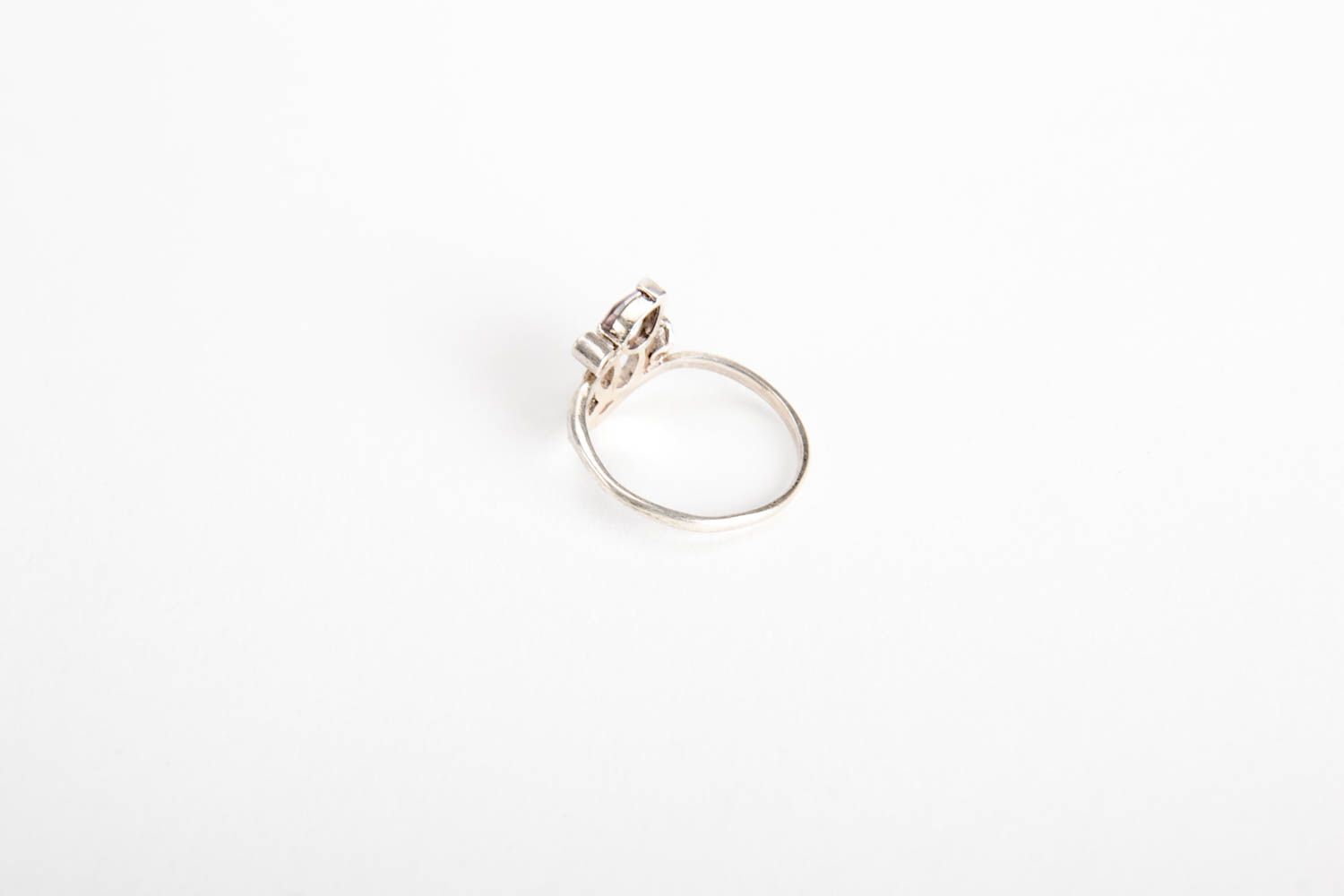 Серебряное кольцо ручной работы женское кольцо серебряное украшение с аметистом фото 4