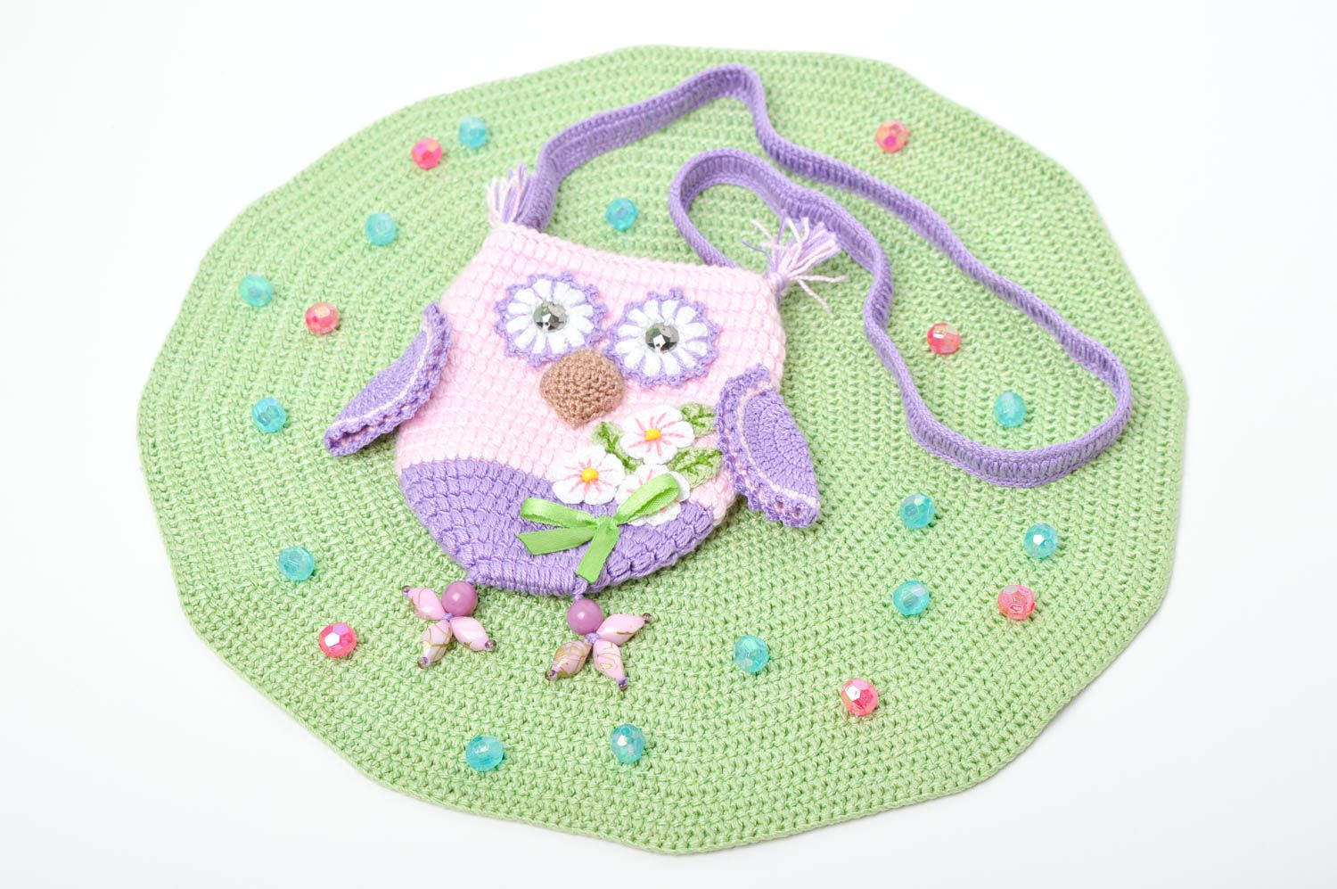 Handmade crochet bag girls bag kids accessories gifts for girls bag for kids photo 1