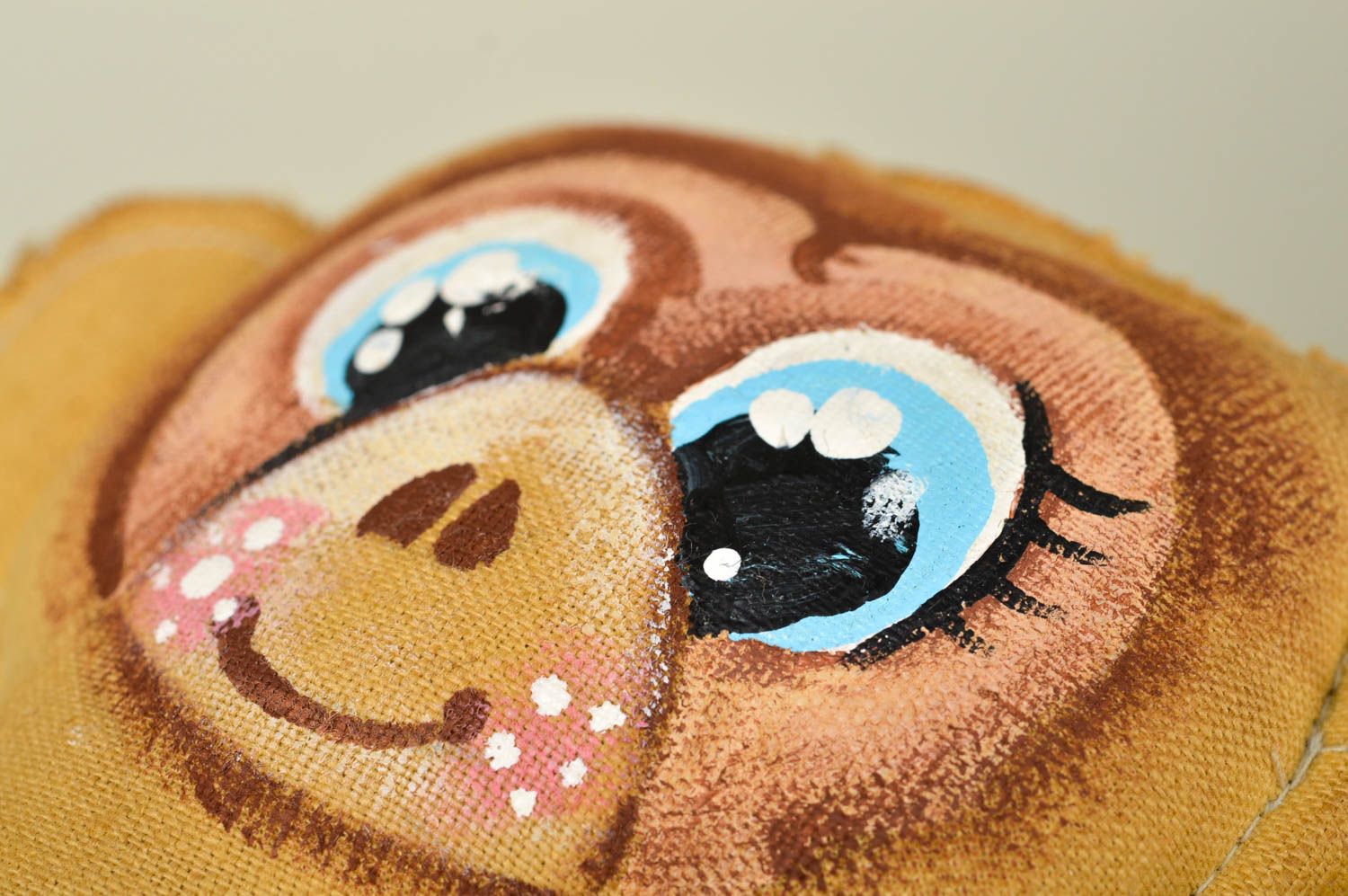 Мягкая игрушка ручной работы обезьянка декор для дома игрушка из ткани фото 2