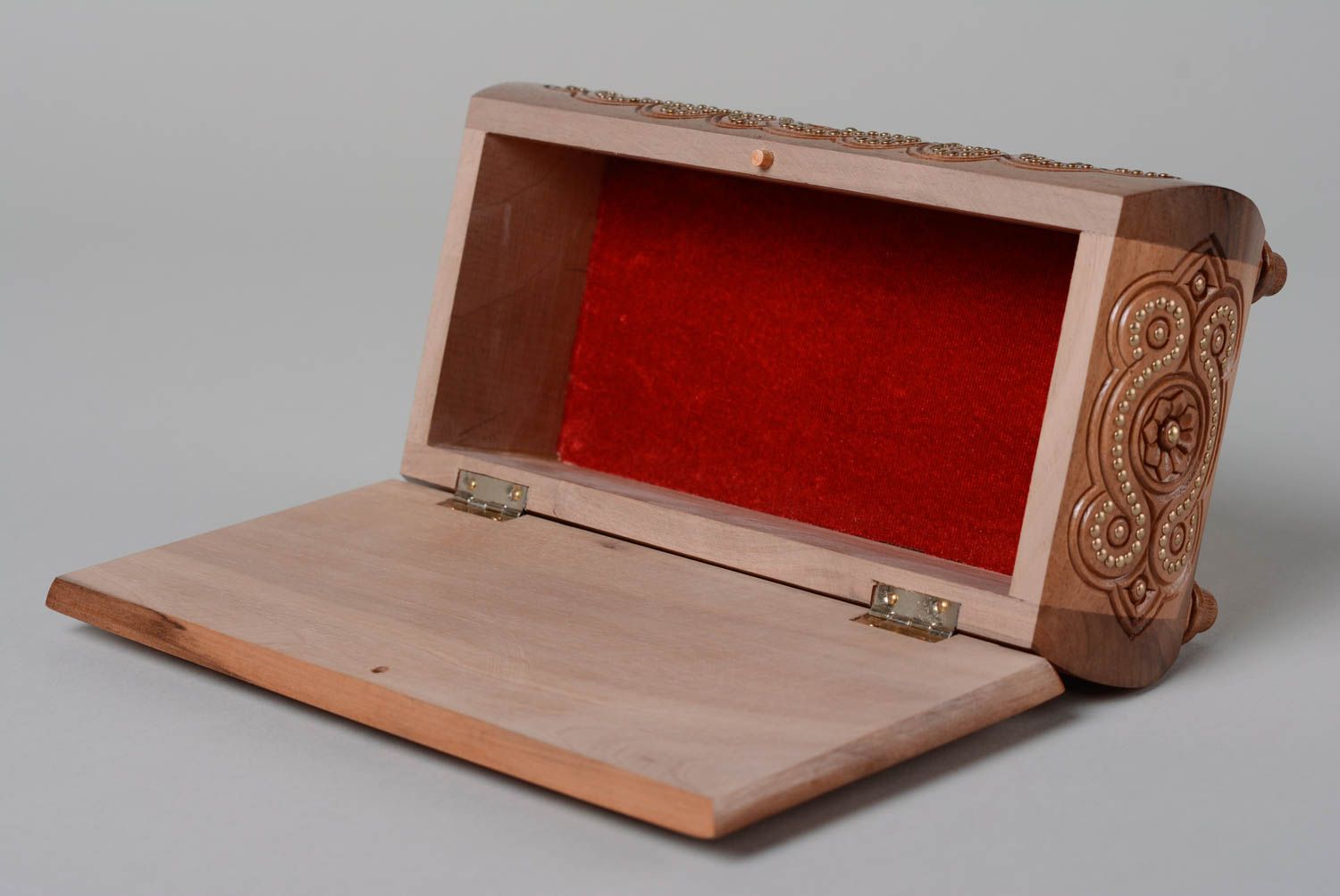 Scatola di legno fatta a mano cofanetto intarsiato scrigno bello da donna
 foto 4