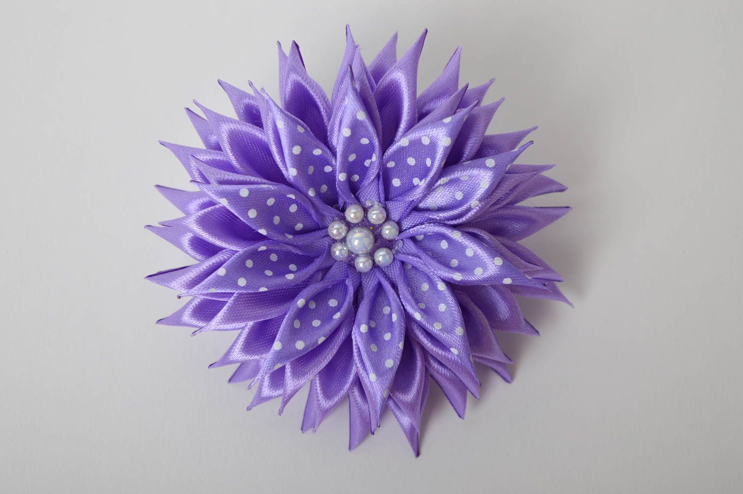 Blumen Haargummi Aster handmade Schmuck Damen Haarschmuck violett zart foto 2