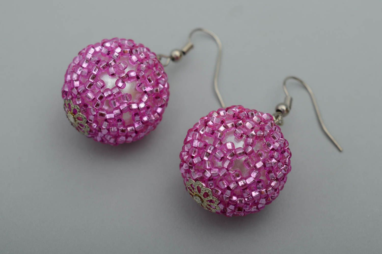 Handmade beaded jewelry seed bead earrings designer accessories beaded jewelry photo 2
