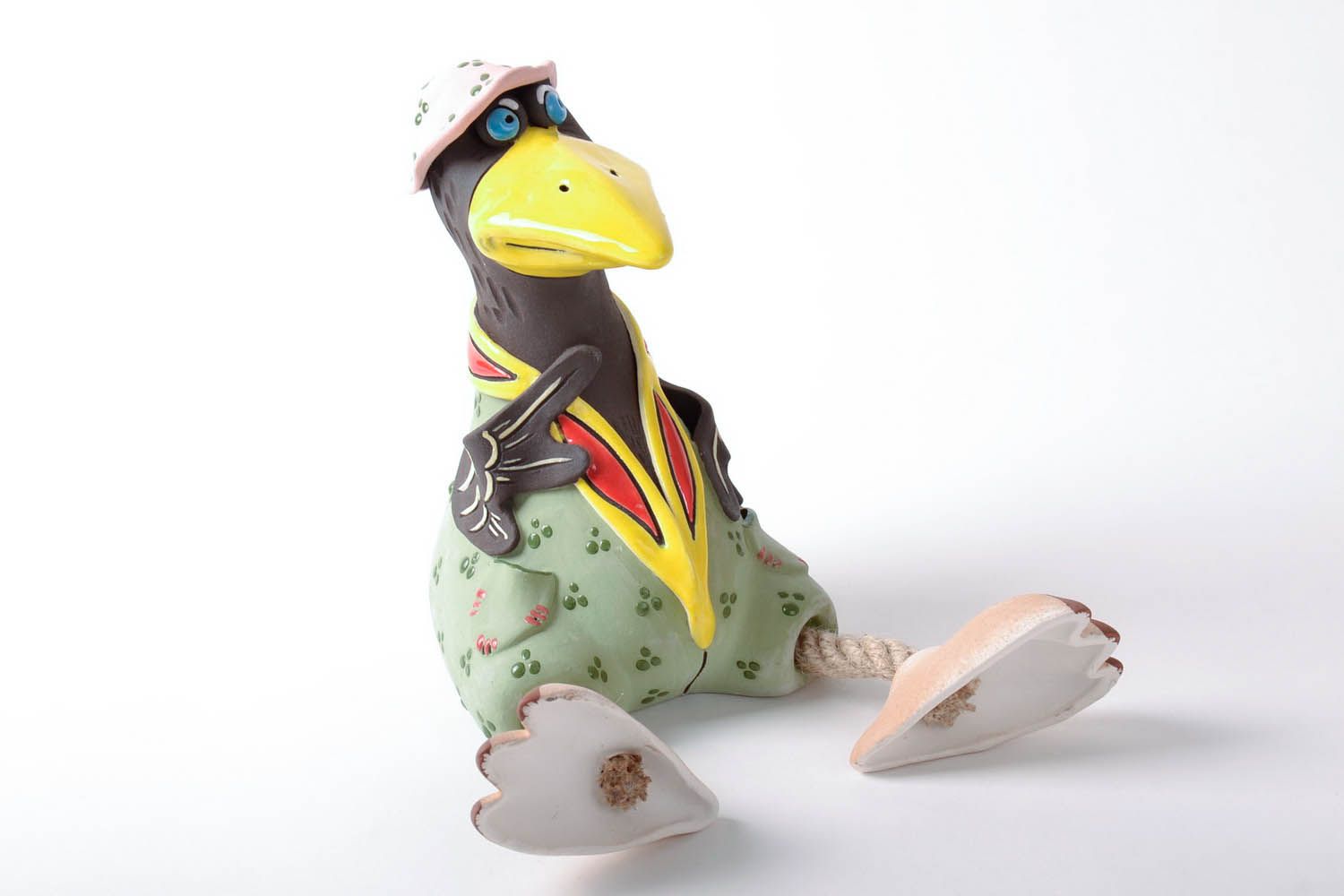 Handmade Keramik Spardose „Krähe“ foto 1