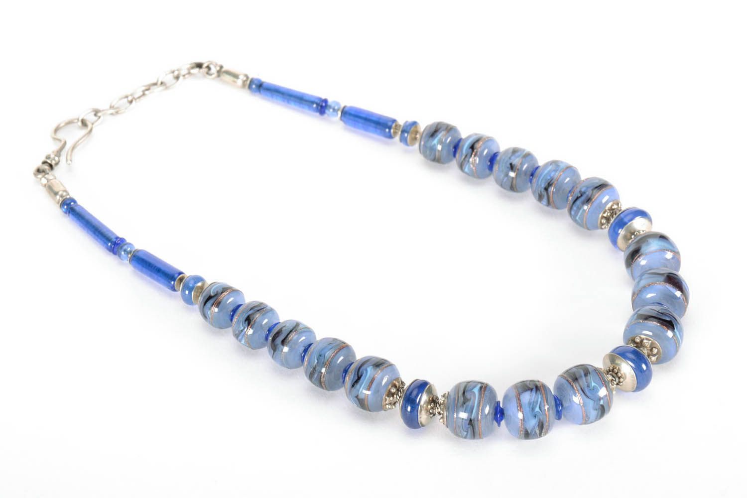 Handgemachte Perlenkette aus Glas foto 4