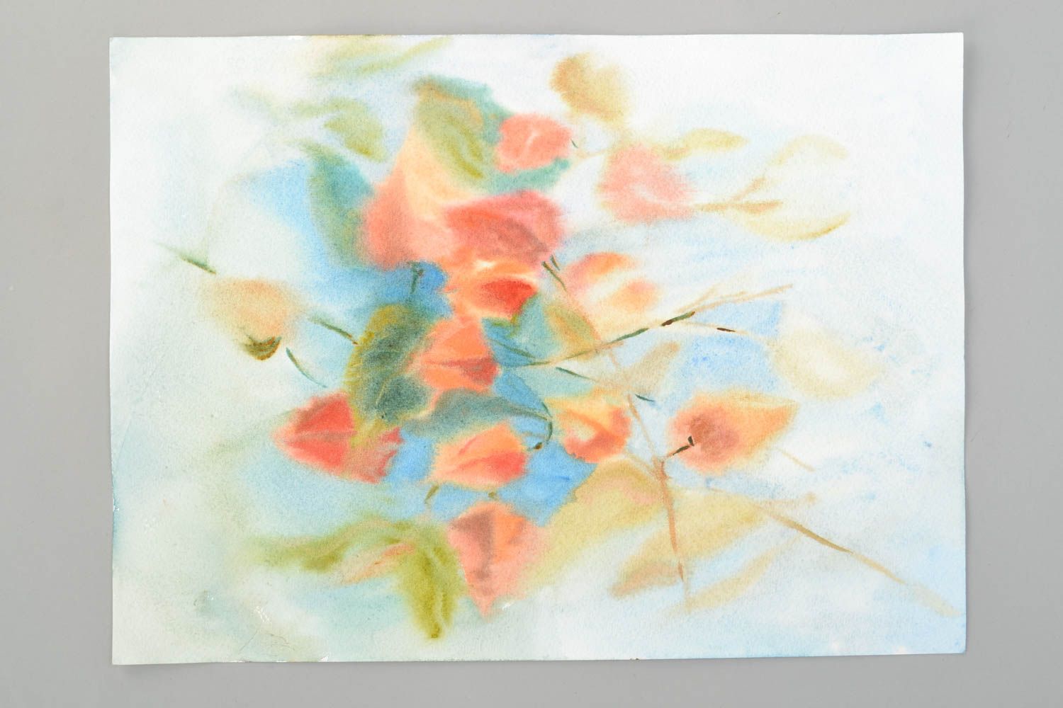 Aquarell Gemälde Blätter foto 4