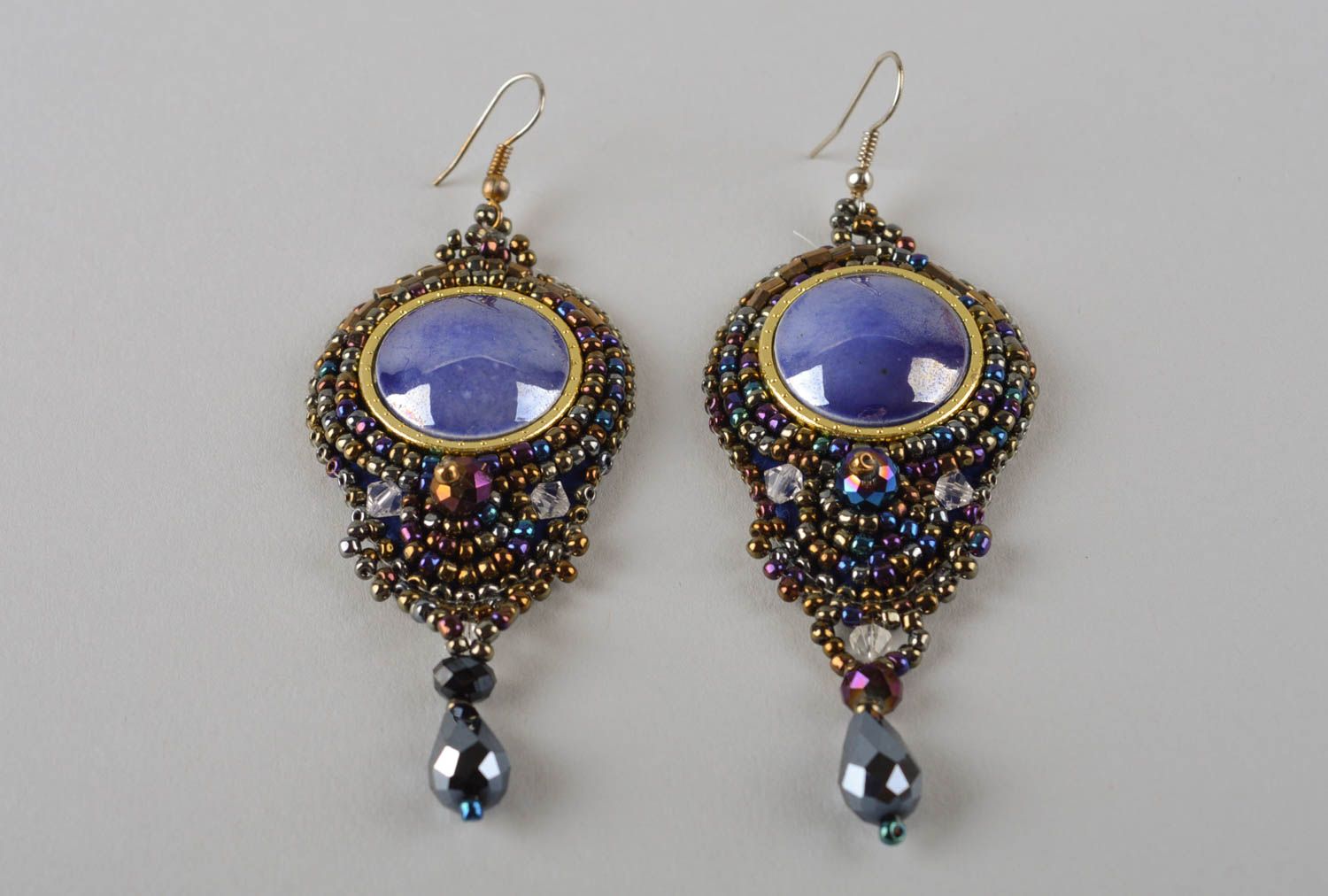 Stylish handmade beaded earrings cute earrings for girls beautiful jewellery photo 2
