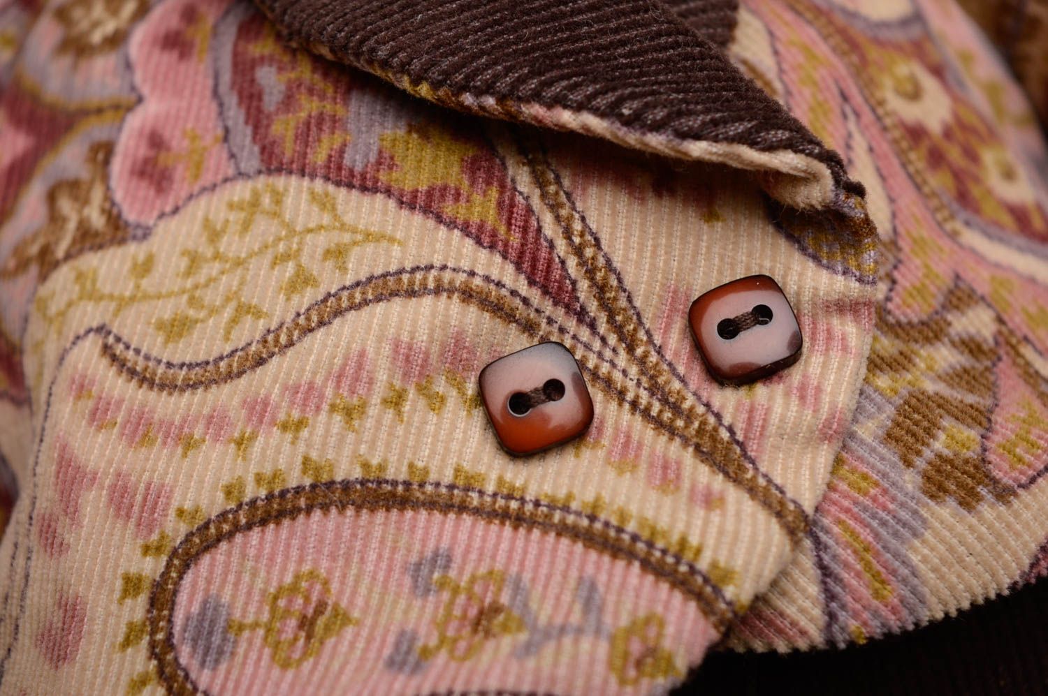 Cotton fabric toy hippo photo 3