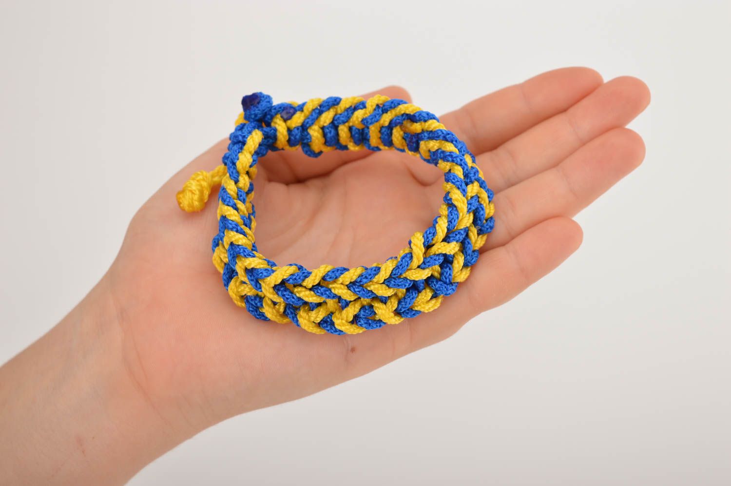 Beautiful handmade textile bracelet woven cord bracelet casual style gift ideas photo 5