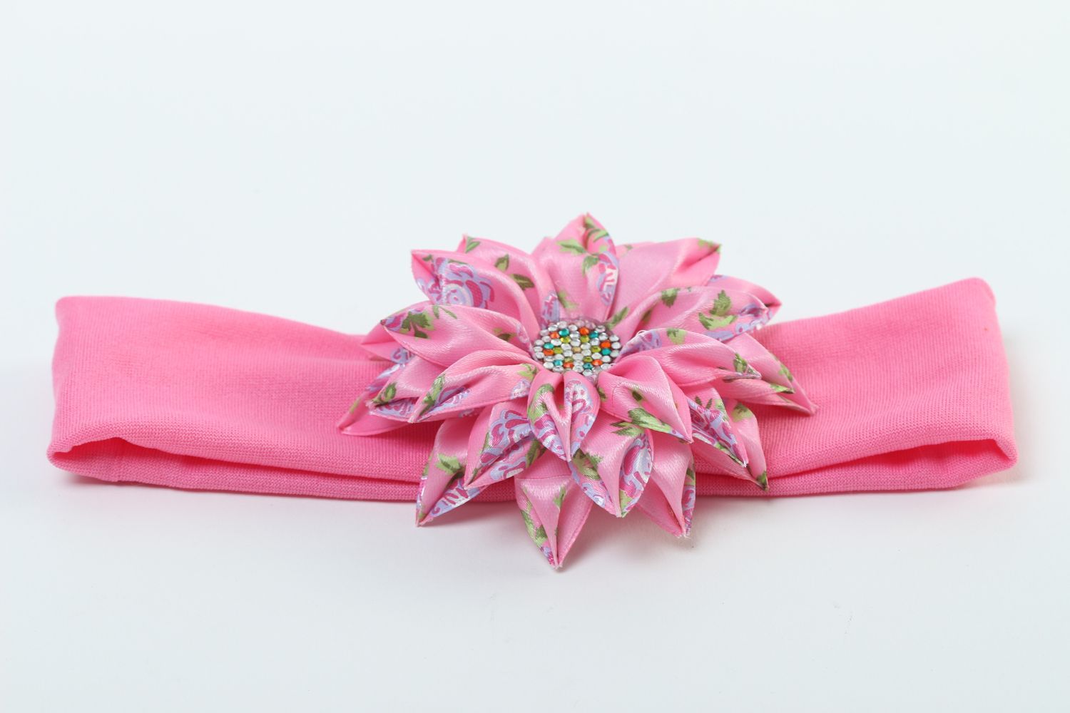 Handmade Haarband mit Blume Haar Accessoires Baby Haarschmuck schön rosa foto 2