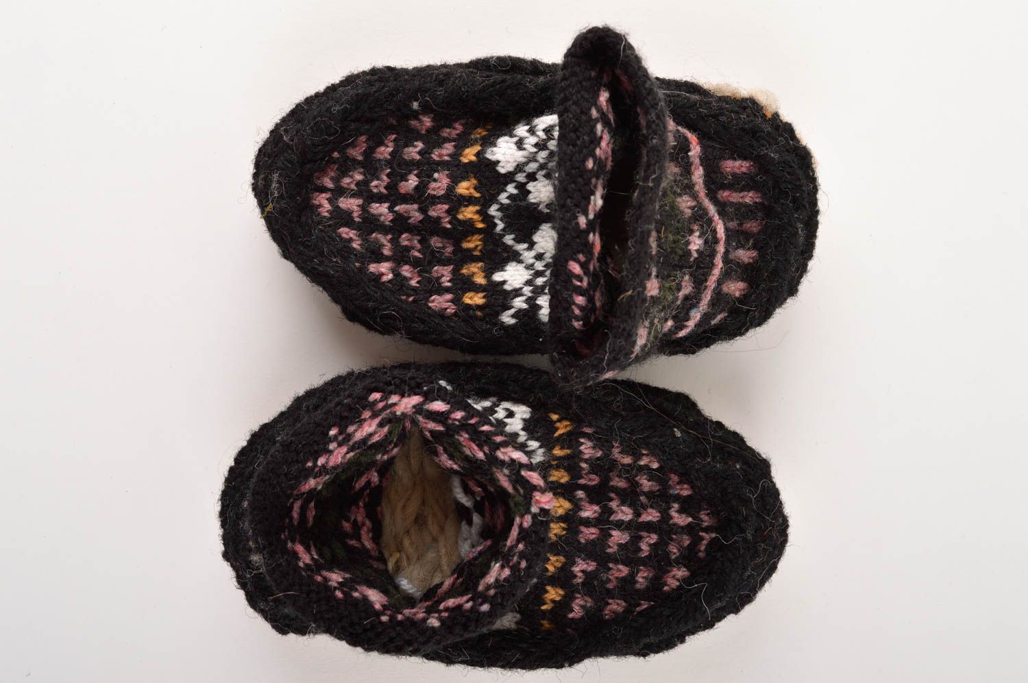 Pantuflas artesanales de lana natural ropa para niño cálida regalo original foto 3