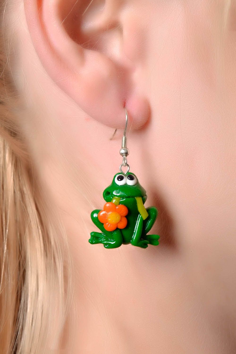 Earrings Frog photo 4