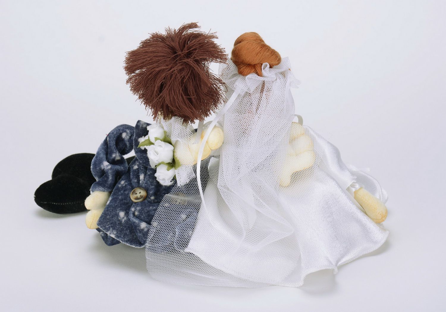 Куклы мягкие Свадебная пара фото 2