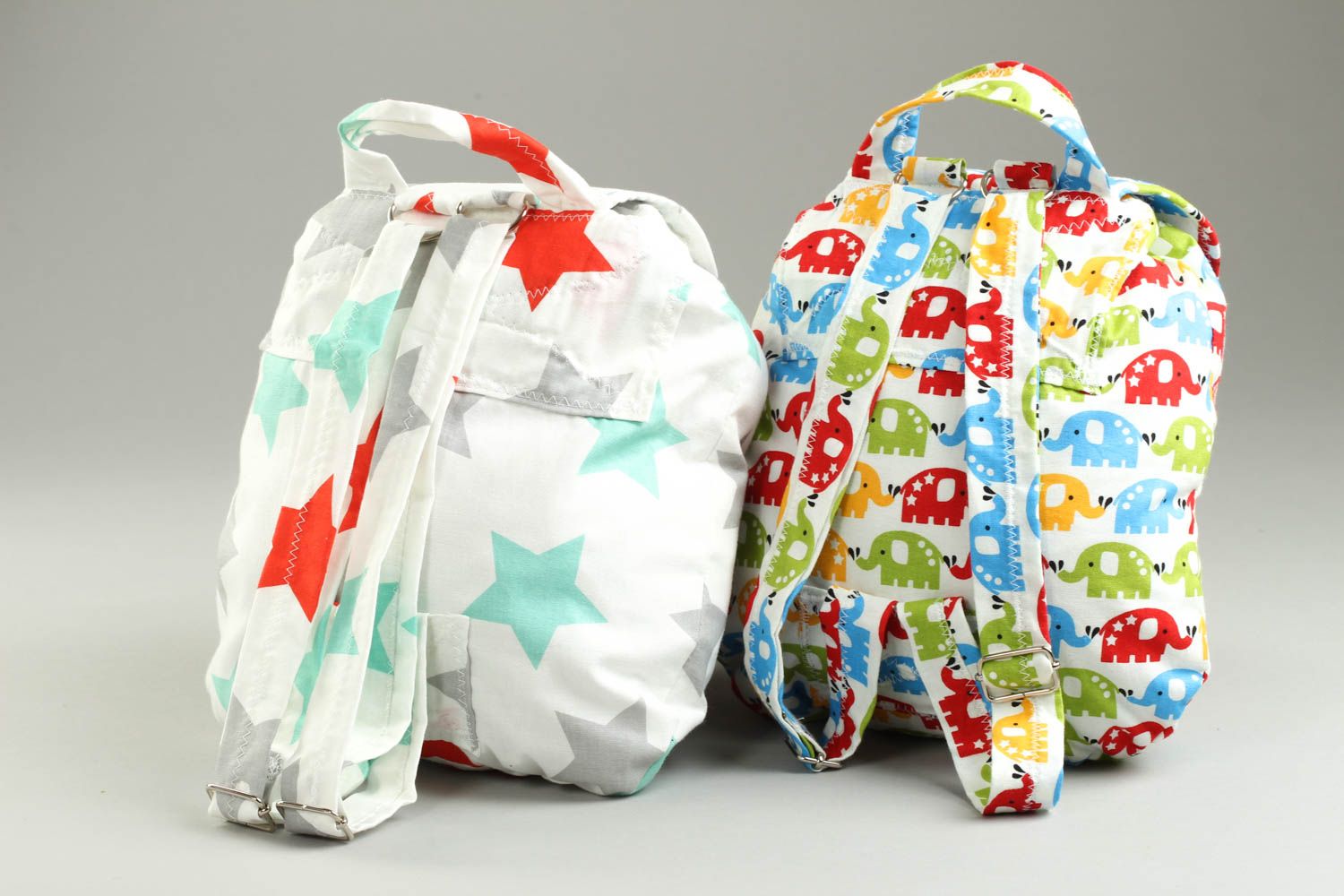 Маленькие рюкзаки ручной работы рюкзаки для ребенка текстильные рюкзаки 2 шт фото 2