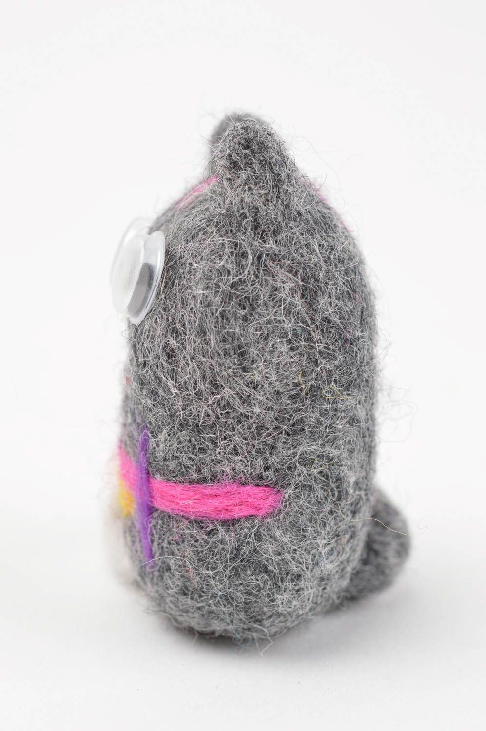 Handmade Kuscheltier Katze aus Wolle Stoff Spielzeug Geschenk für Kinder foto 3