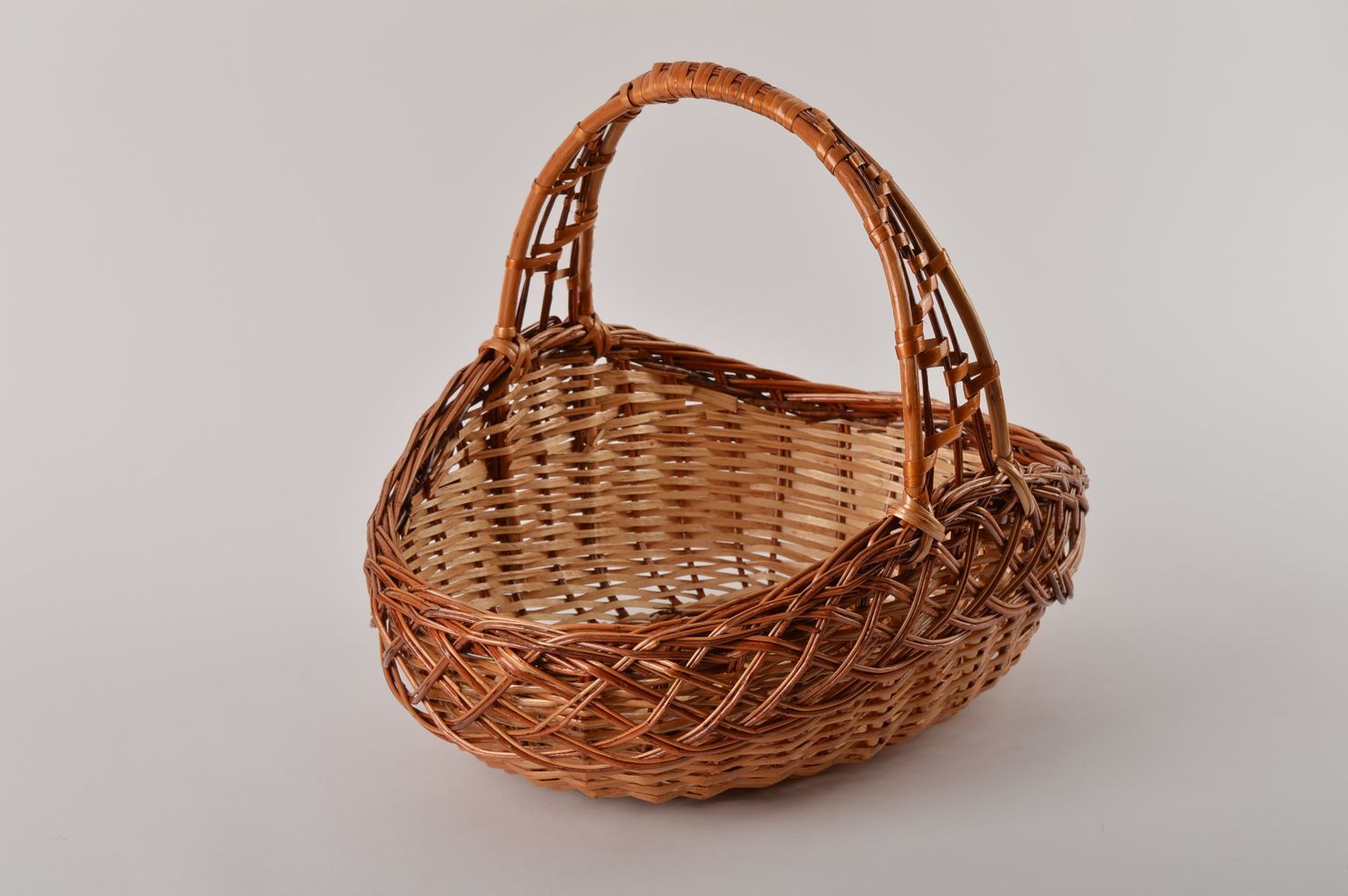 Handmade woven decorative basket cute basket for small items interior basket photo 4