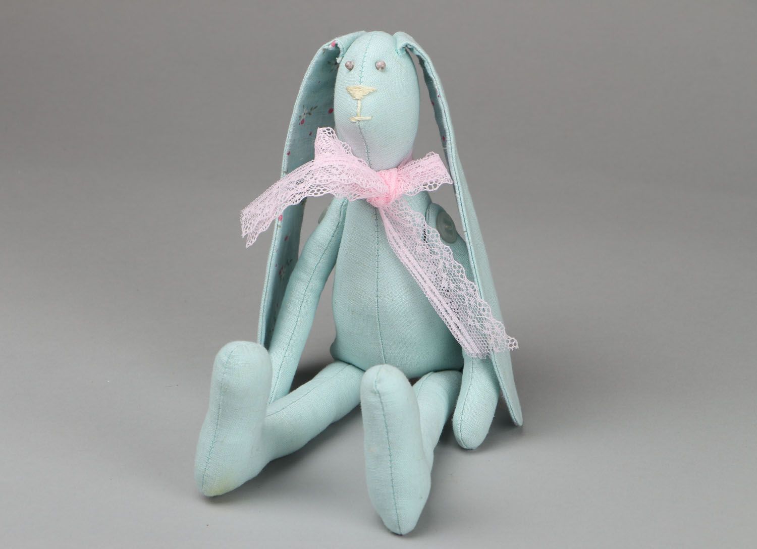 Soft toy Blue Rabbit photo 1
