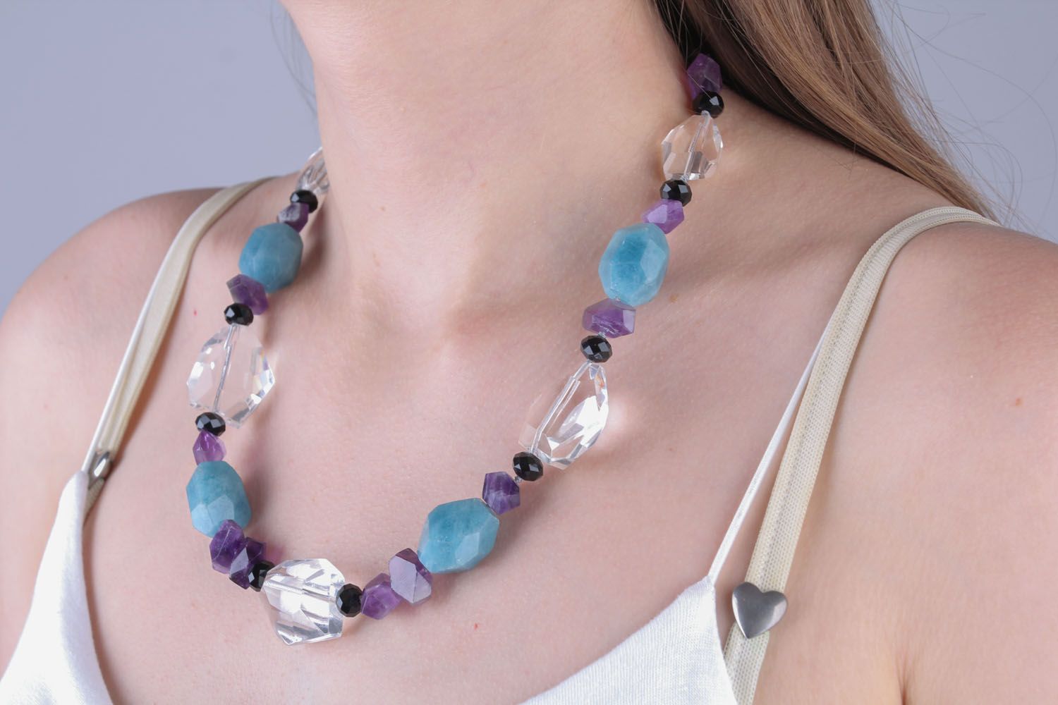 Necklace with natural stones photo 4