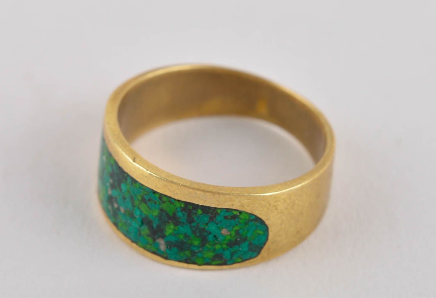 Кольцо ручной работы украшение из латуни модное кольцо с натуральными камнями фото 5