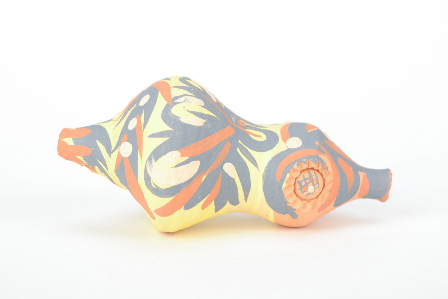 Apito colorido de argila brinquedo de cerâmica artesanal  foto 3