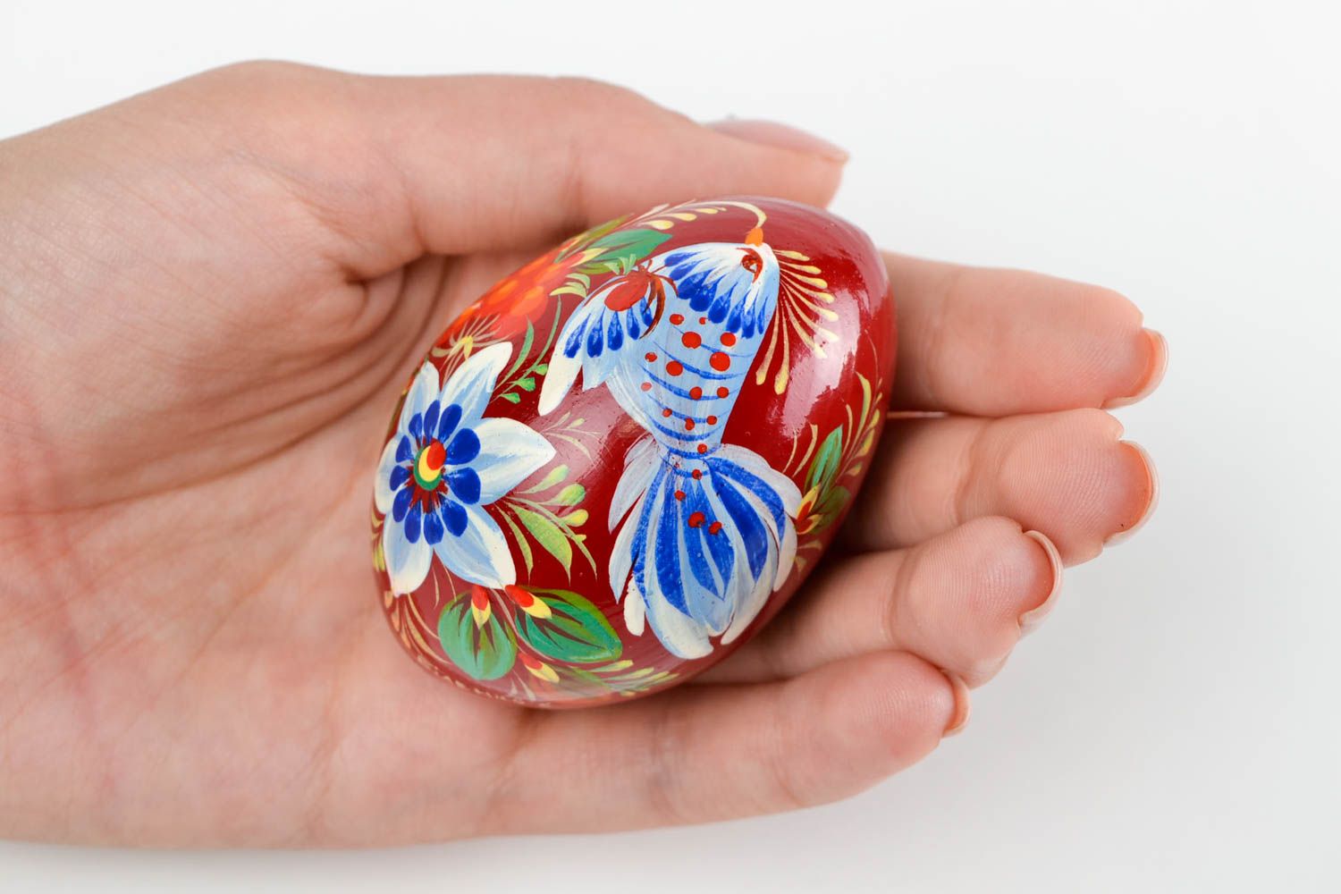 Handmade wooden Easter egg cool rooms painted Easter eggs decorative use only photo 2