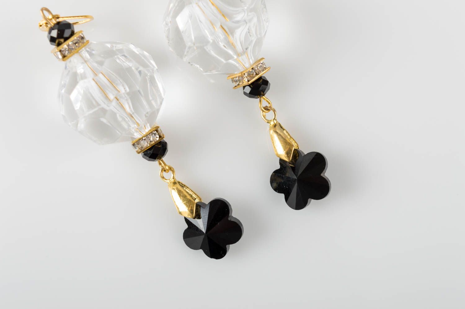 Handmade crystal earrings designer earrings with beads jewelry for women photo 4