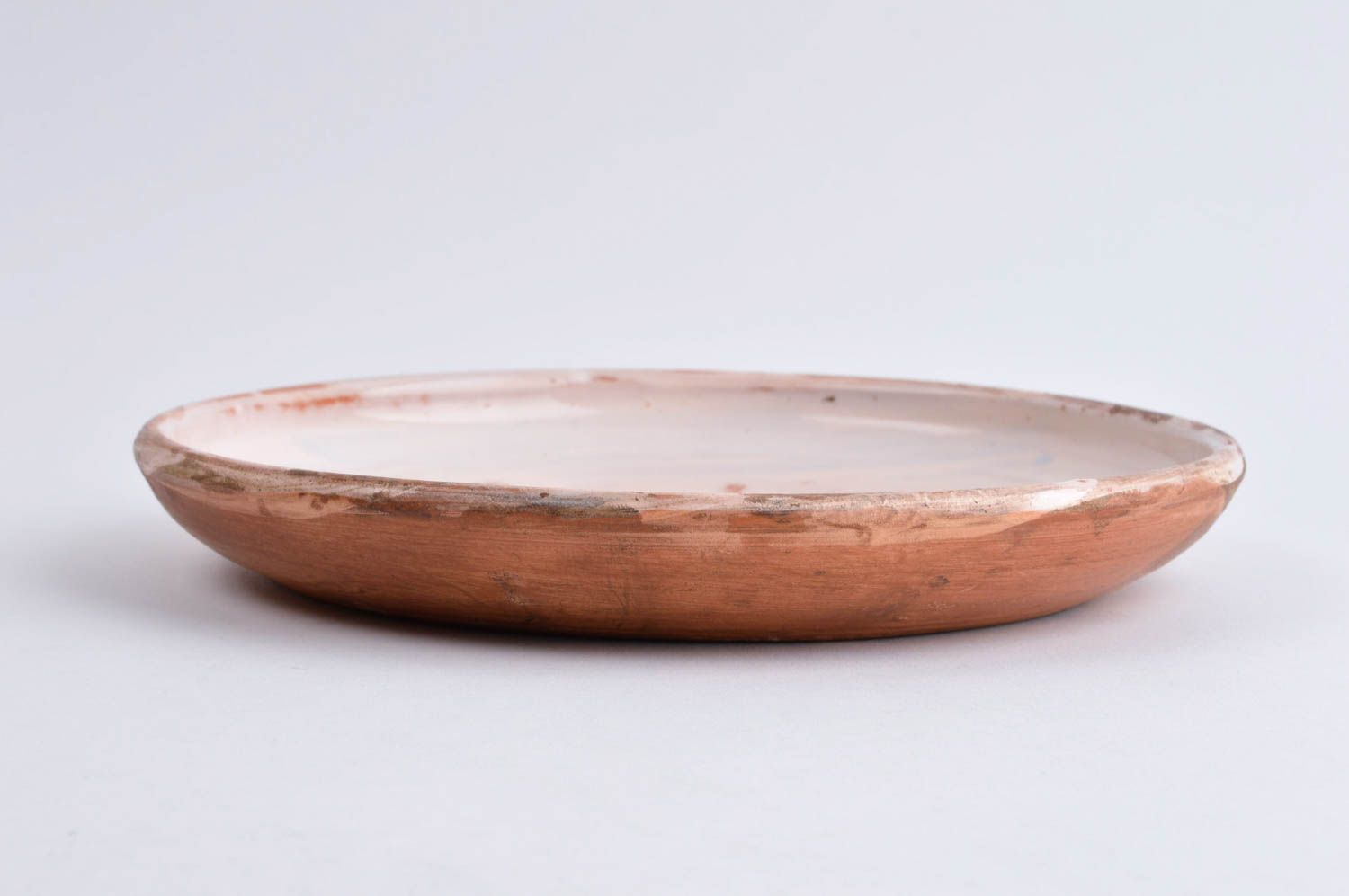 Керамическая тарелка ручной работы глиняная посуда расписная тарелка авторская фото 2