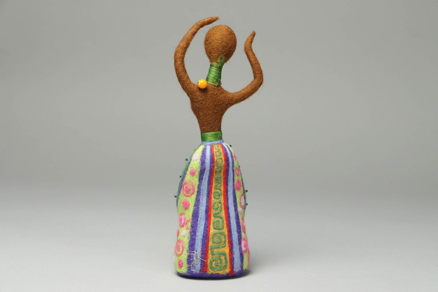 Handmade wool toy for home African Girl photo 3