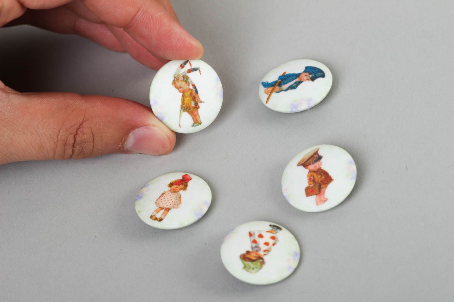Printed brooches handmade fashion brooches children bijouterie jacket badge photo 5